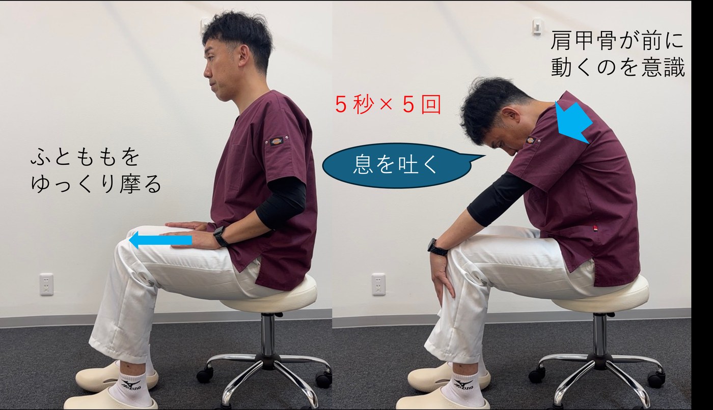 ふとももサンディングのやり方（院内資料）
